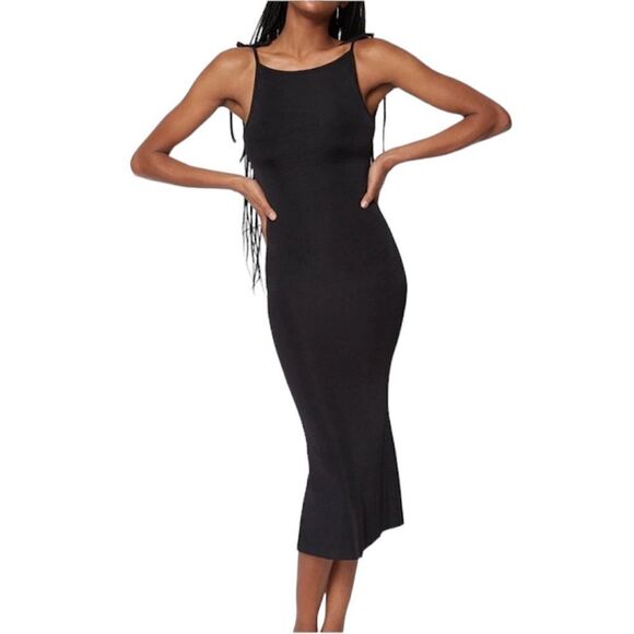 WeWoreWhat by Danielle Bernstein Boat Neck Rib Maxi Dress New with Tags Size M - Picture 1 of 6
